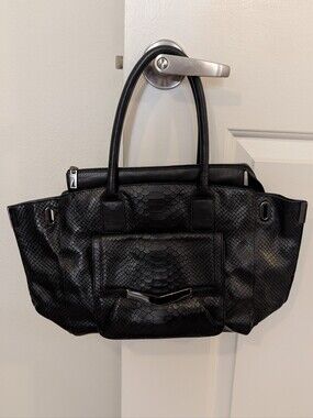 Time's Arrow Black Textured Jo Tote Handbag - No Longer Produced!